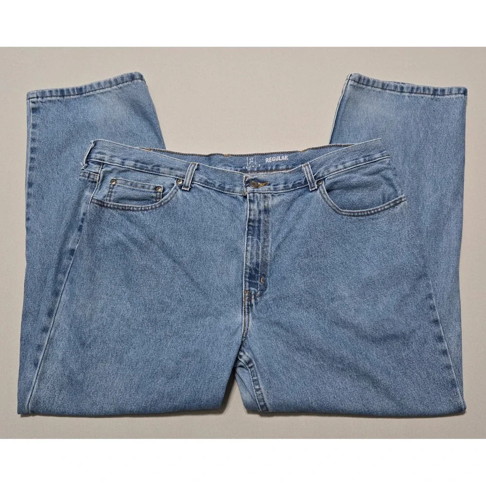 George Regular Fit Jeans Mens 42x30 Straight Leg Denim 5-Pocket 100% Cotton
